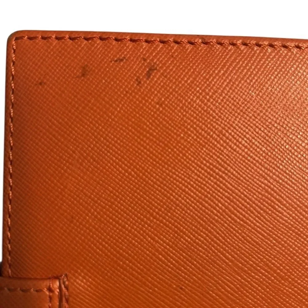 Lanvin Orange Agenda Wallet Notebook